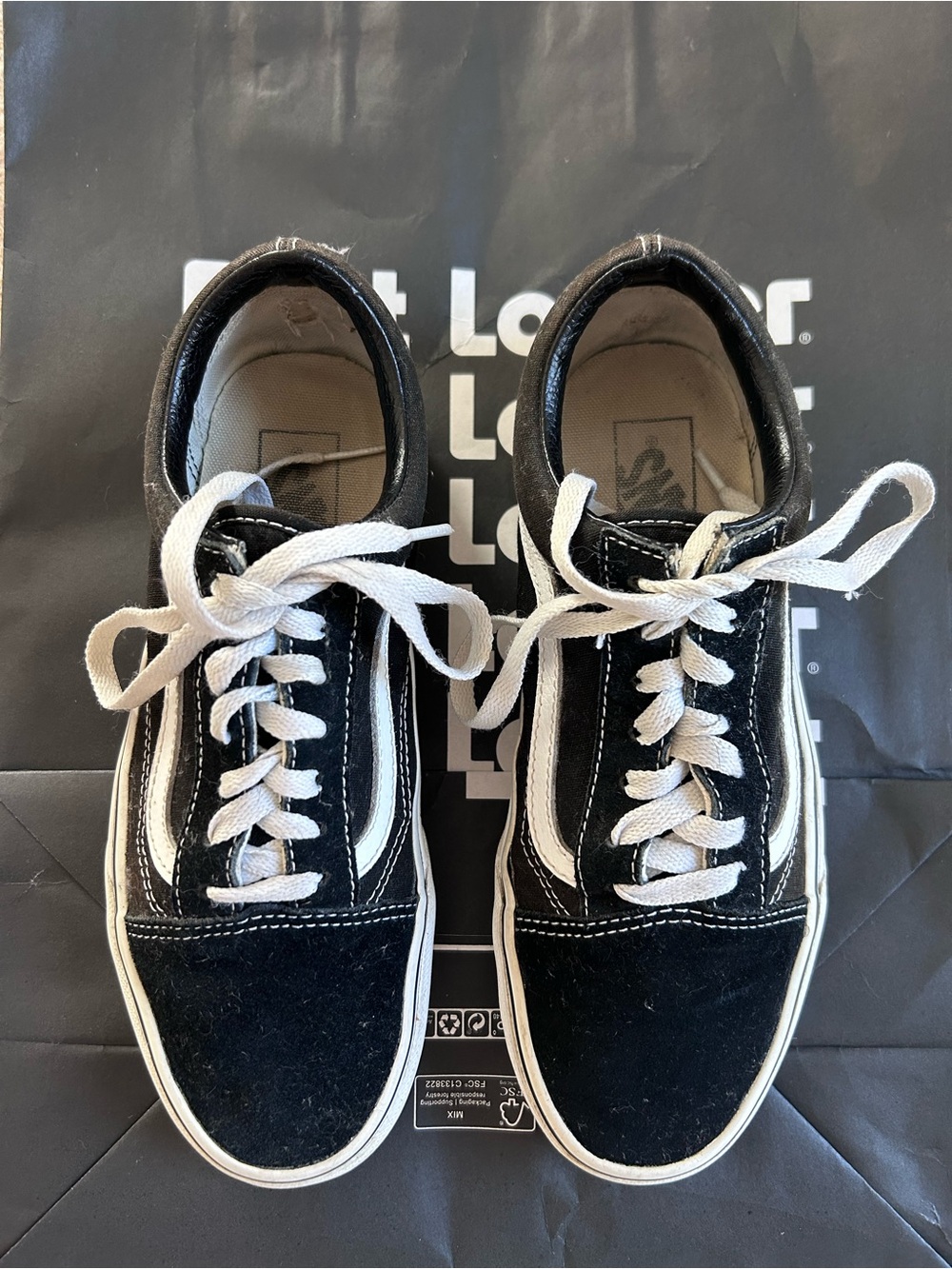 Classic Black & White Skate Sneakers - Vans
